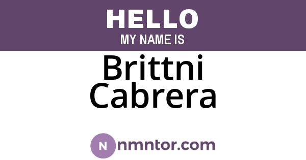 Brittni Cabrera