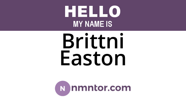 Brittni Easton