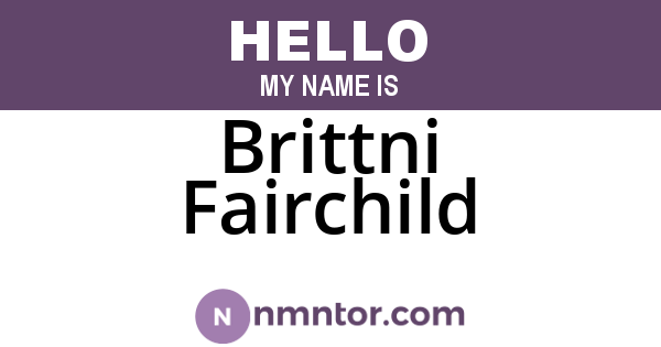 Brittni Fairchild