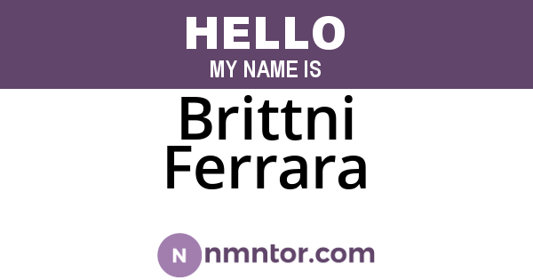 Brittni Ferrara