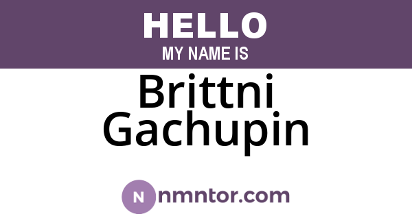Brittni Gachupin