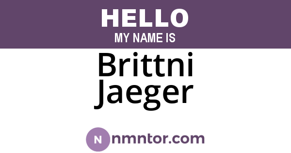 Brittni Jaeger