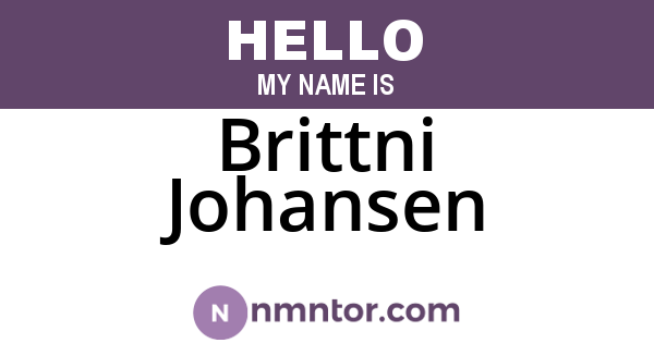 Brittni Johansen