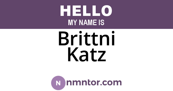 Brittni Katz
