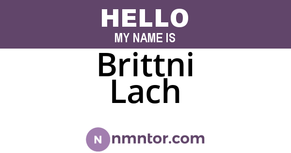 Brittni Lach