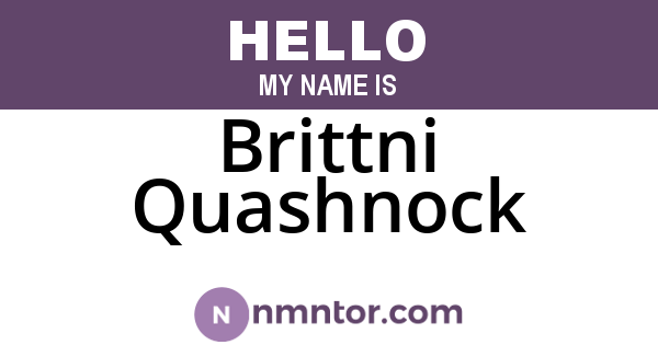 Brittni Quashnock