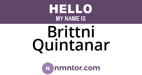 Brittni Quintanar