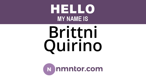 Brittni Quirino