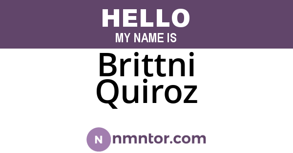 Brittni Quiroz