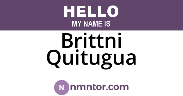 Brittni Quitugua