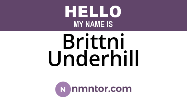 Brittni Underhill
