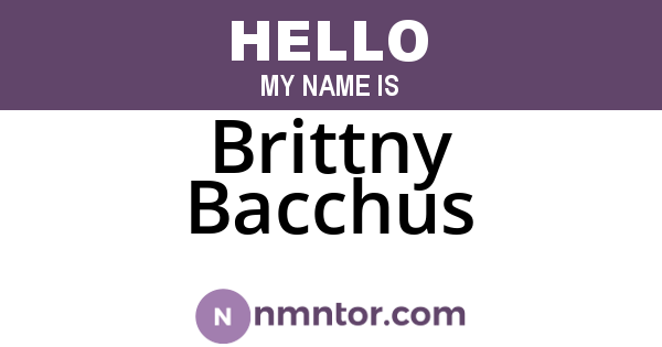 Brittny Bacchus