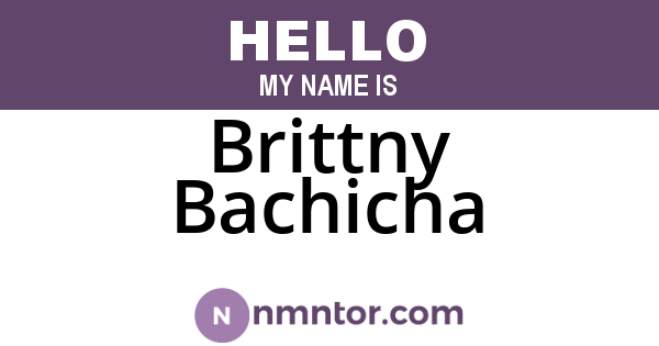 Brittny Bachicha