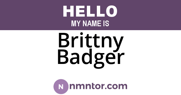 Brittny Badger