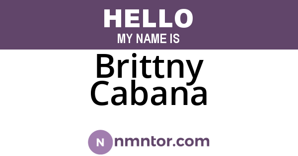 Brittny Cabana