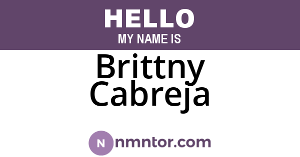 Brittny Cabreja