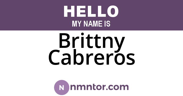Brittny Cabreros