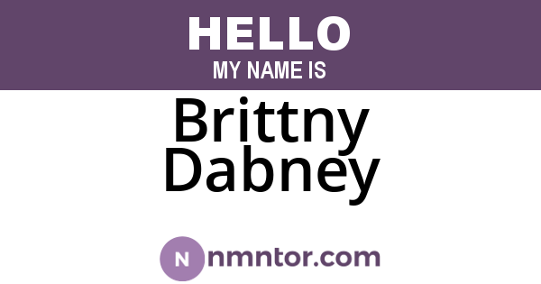 Brittny Dabney