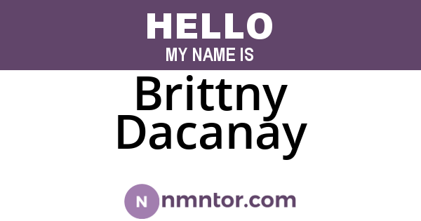 Brittny Dacanay