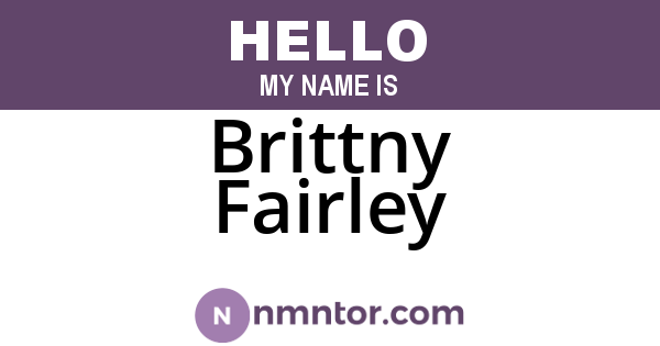 Brittny Fairley