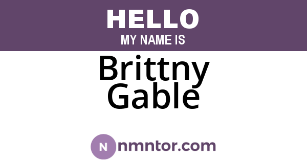 Brittny Gable