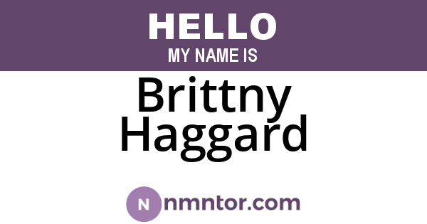 Brittny Haggard