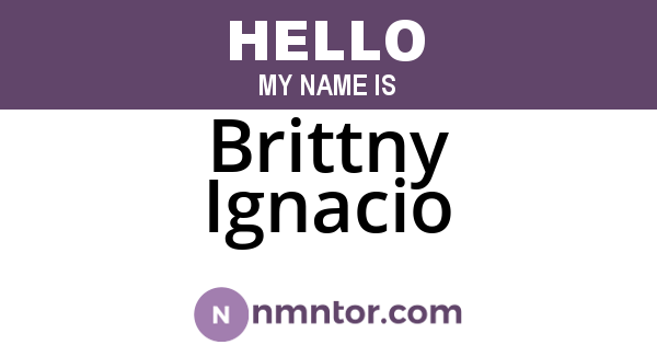 Brittny Ignacio