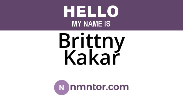Brittny Kakar