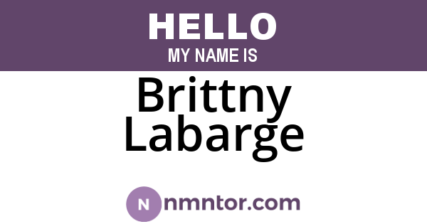 Brittny Labarge