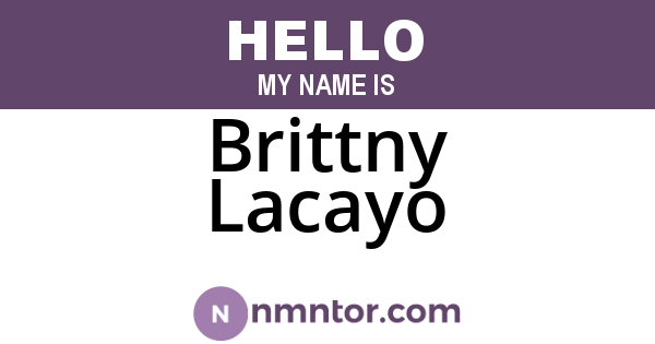 Brittny Lacayo