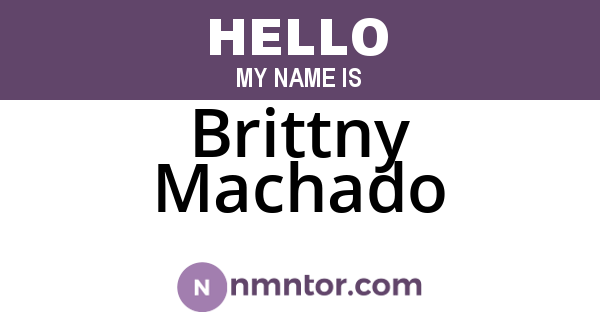 Brittny Machado