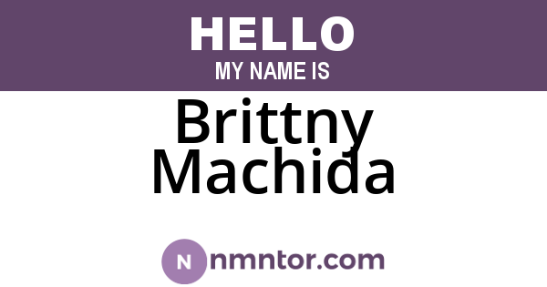 Brittny Machida
