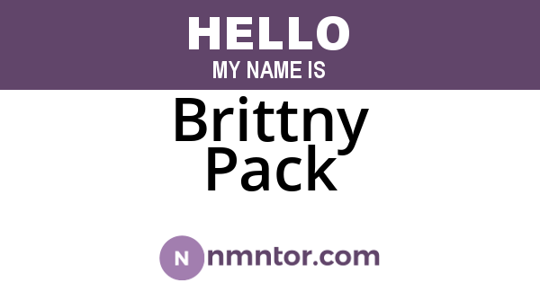 Brittny Pack