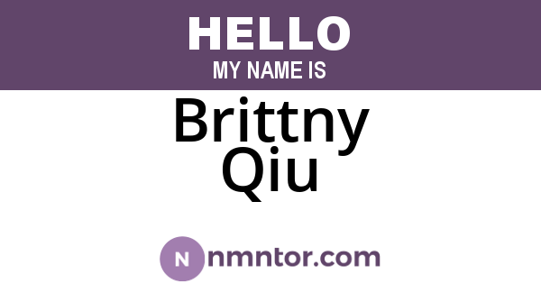 Brittny Qiu