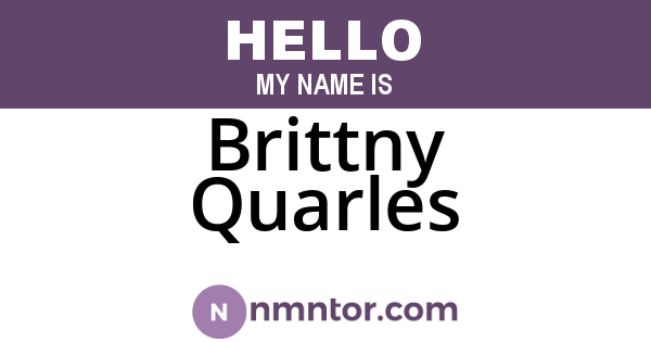 Brittny Quarles