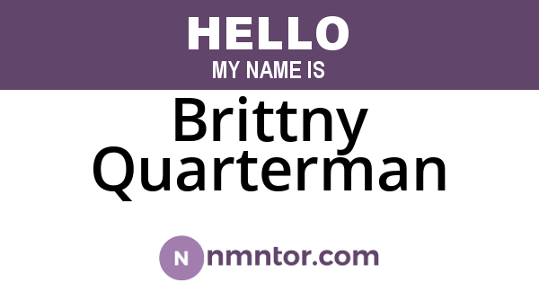 Brittny Quarterman