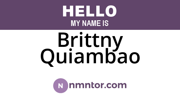 Brittny Quiambao