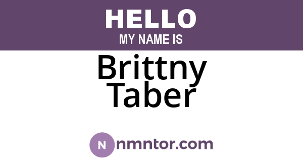 Brittny Taber