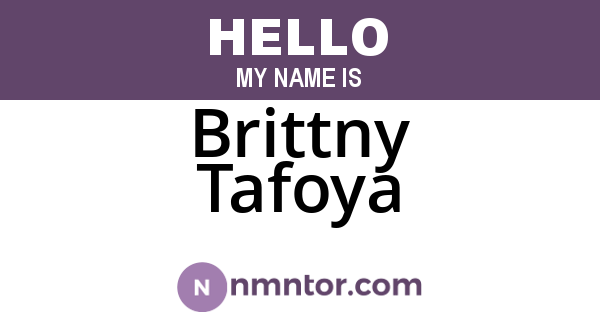 Brittny Tafoya