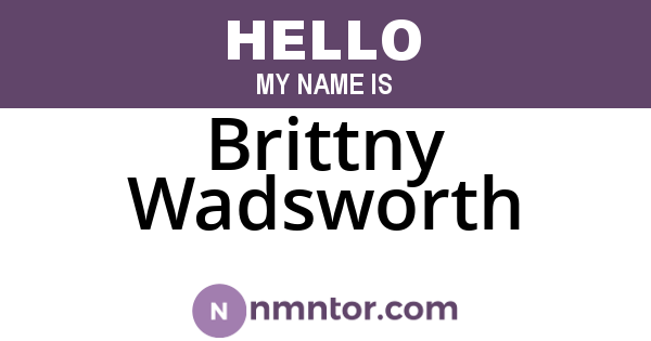 Brittny Wadsworth