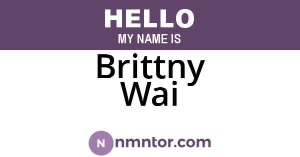 Brittny Wai