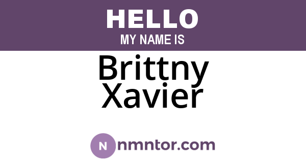 Brittny Xavier