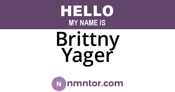Brittny Yager