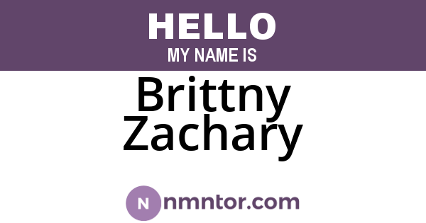 Brittny Zachary