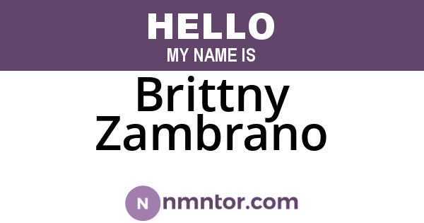 Brittny Zambrano