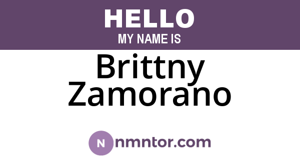 Brittny Zamorano