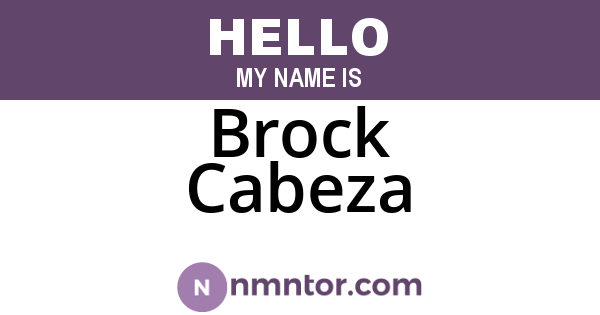 Brock Cabeza