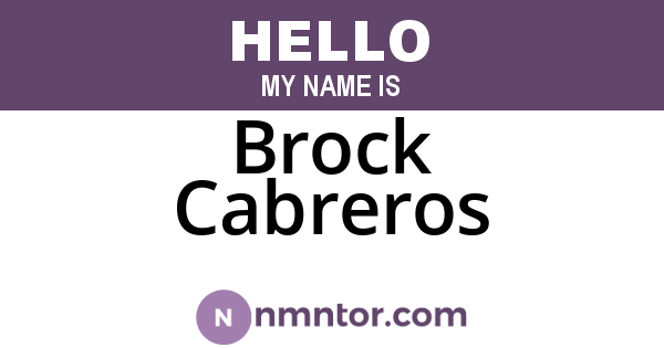 Brock Cabreros