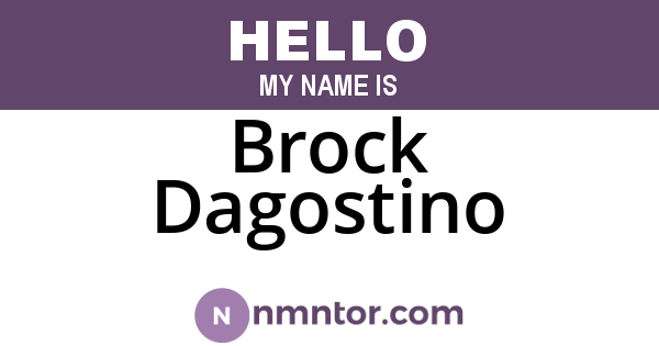 Brock Dagostino