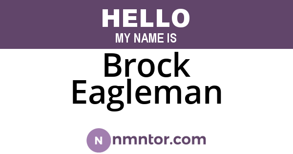 Brock Eagleman